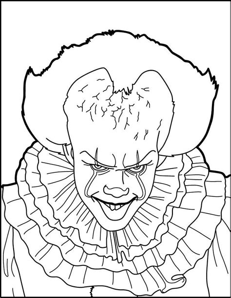 You can download, print or color online Pennywise from It image for free. . Pennywise color pages